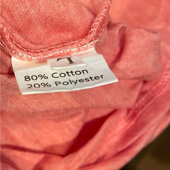 Heathered Coral V Neck T Shirt - Picture 7 of 7